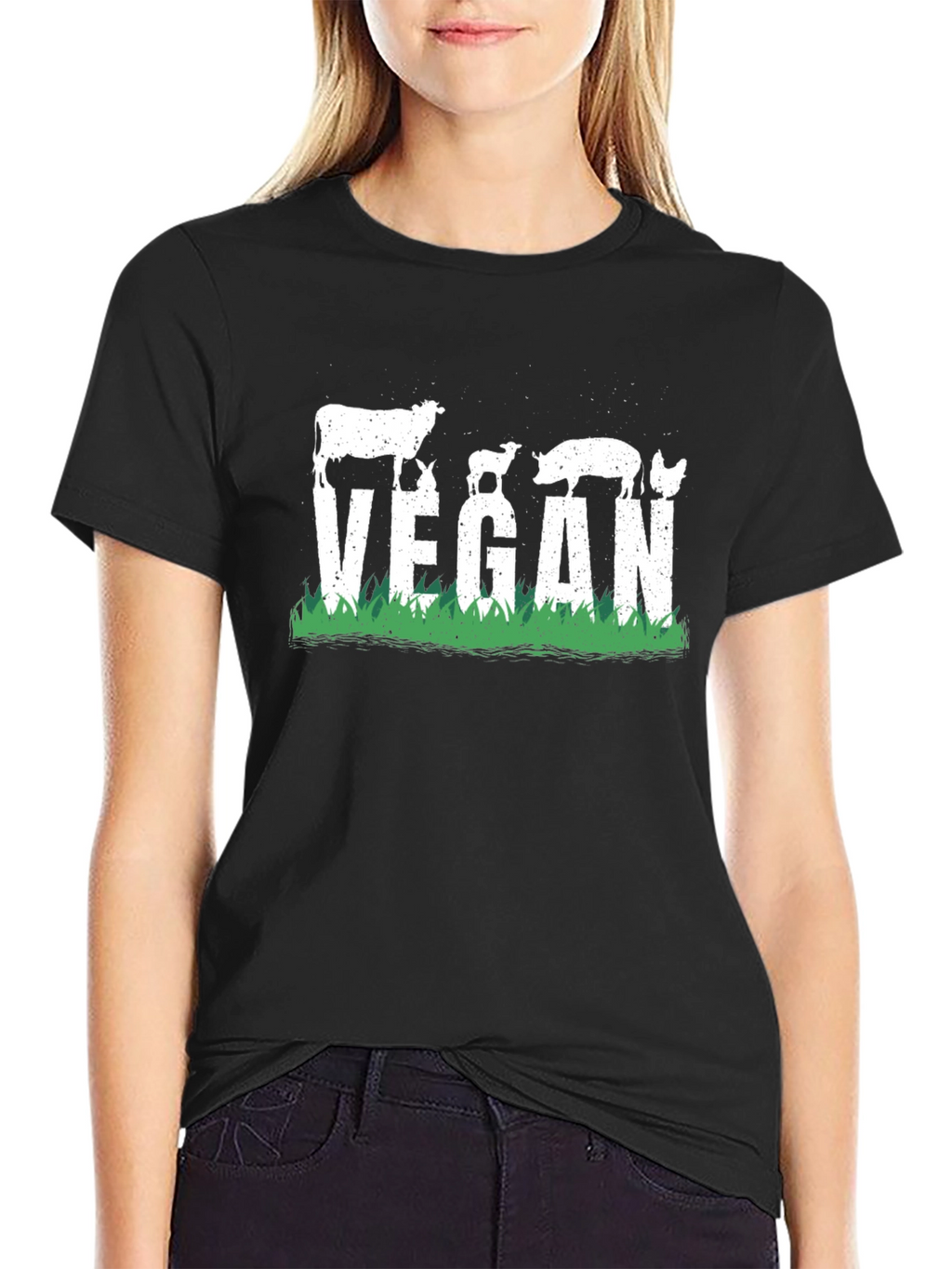 Vegan Animal Silhouette T-Shirt
