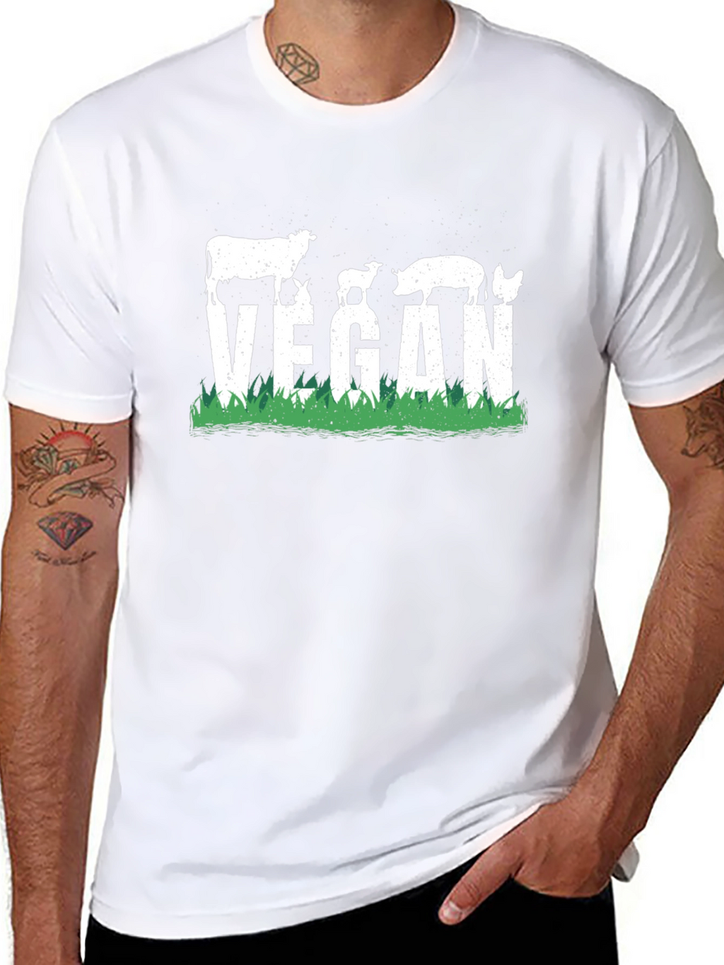 Vegan Animal Silhouette T-Shirt