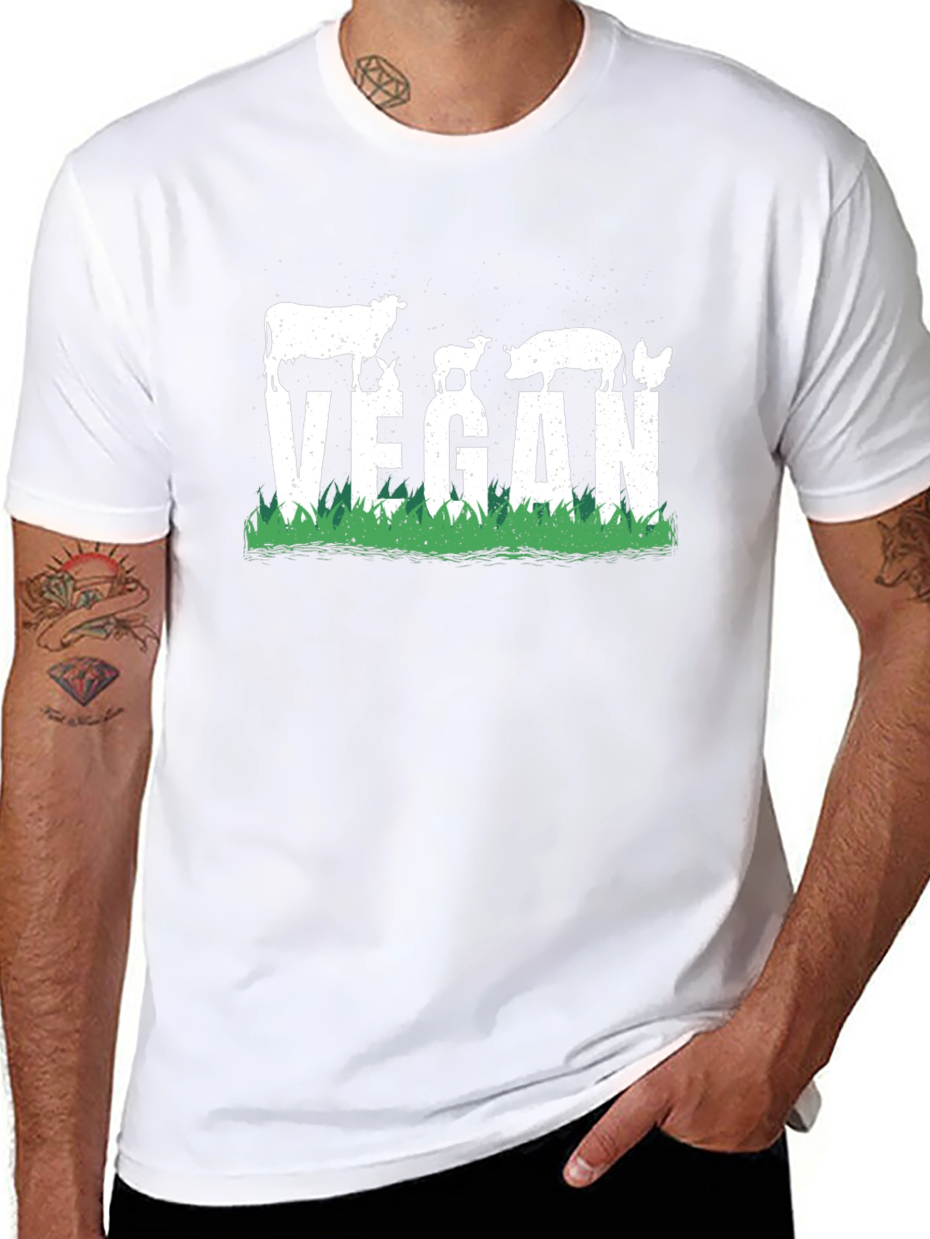 Vegan Animal Silhouette T-Shirt