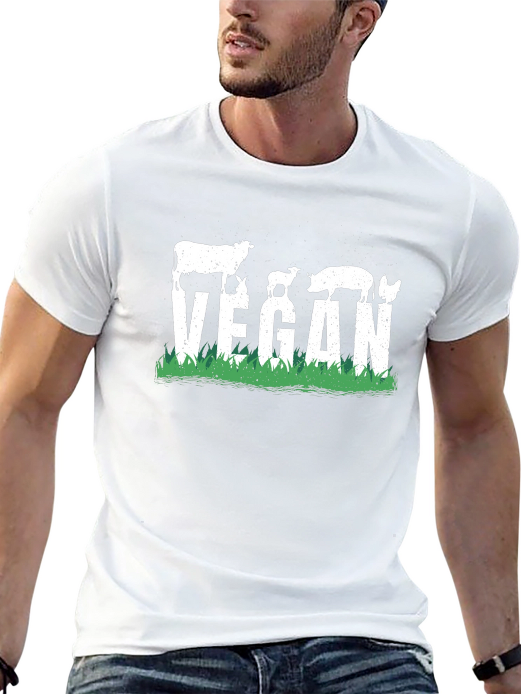 Vegan Animal Silhouette T-Shirt