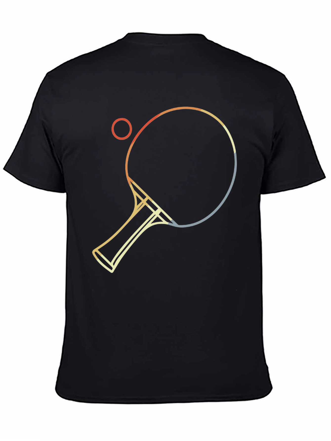 Retro Table Tennis Graphic Tee - Black