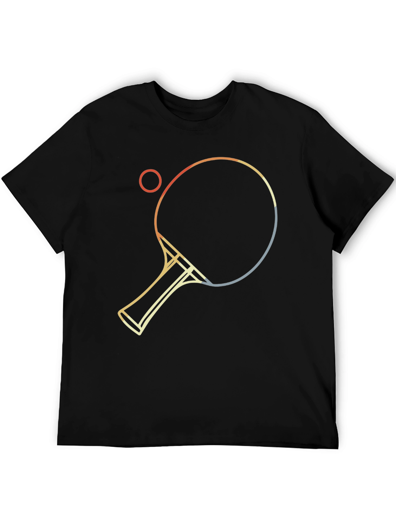 Retro Table Tennis Graphic Tee - Black