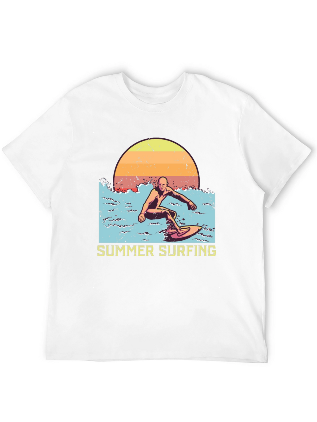 Summer Surfing Graphic Tee - Black