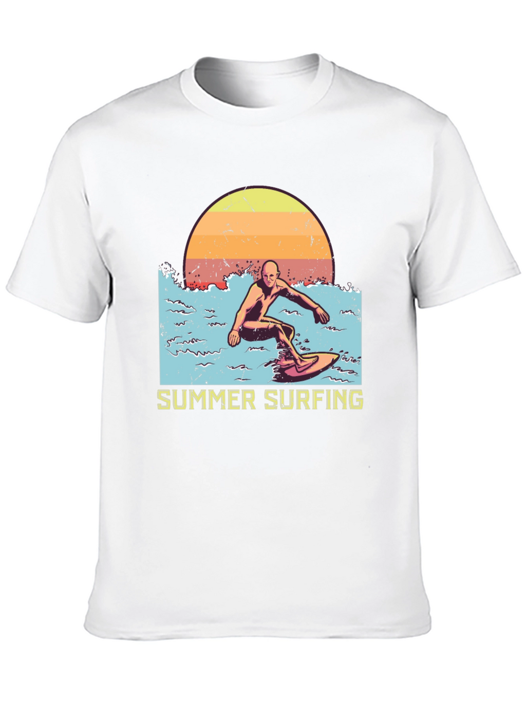 Summer Surfing Graphic Tee - Black