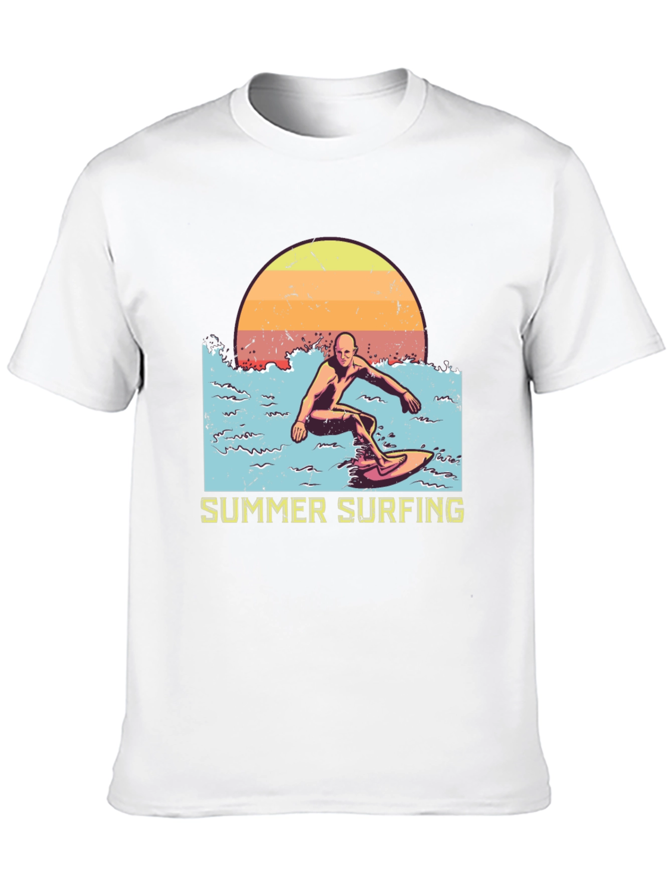 Summer Surfing Graphic Tee - Black