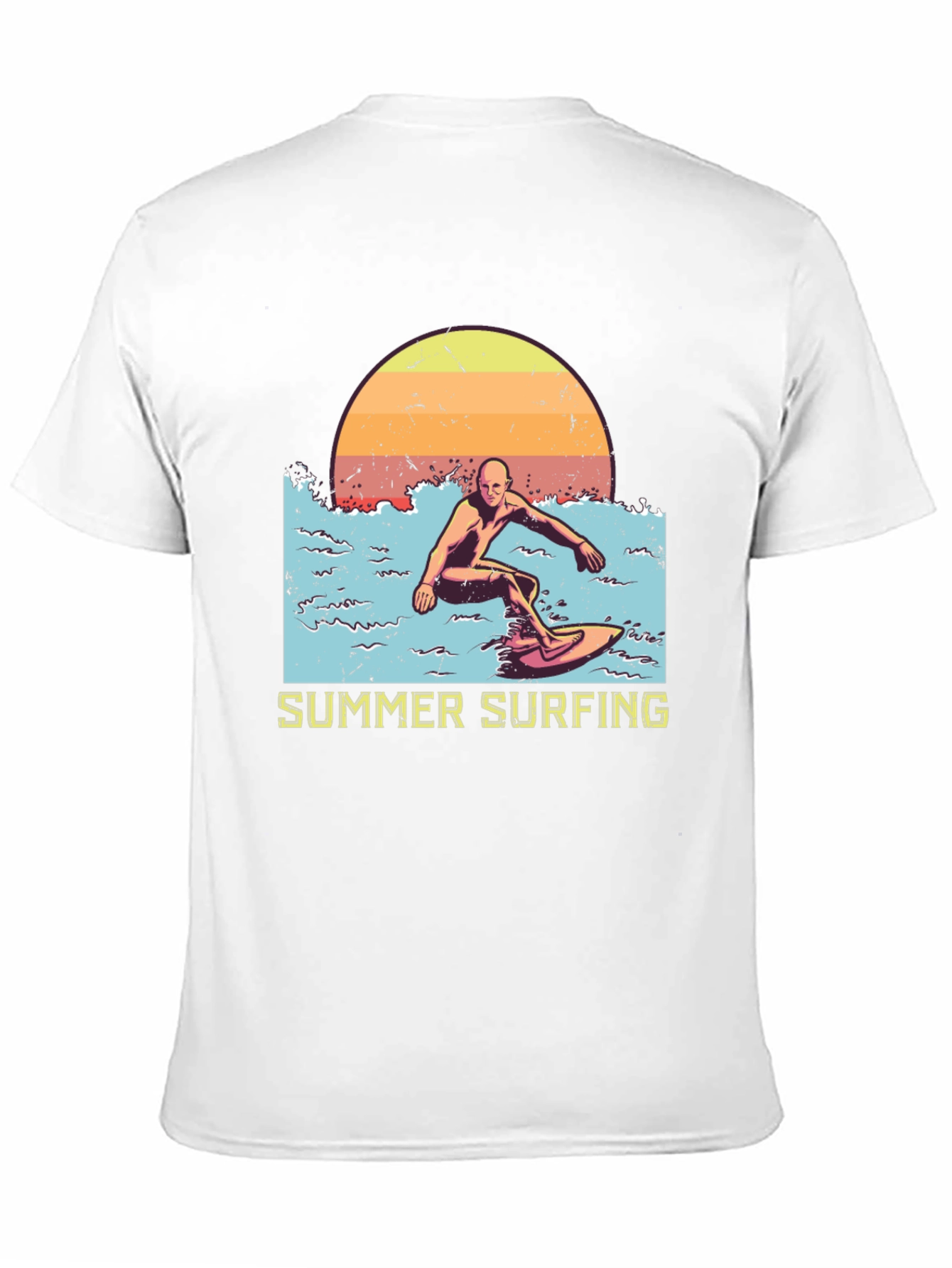 Summer Surfing Graphic Tee - Black