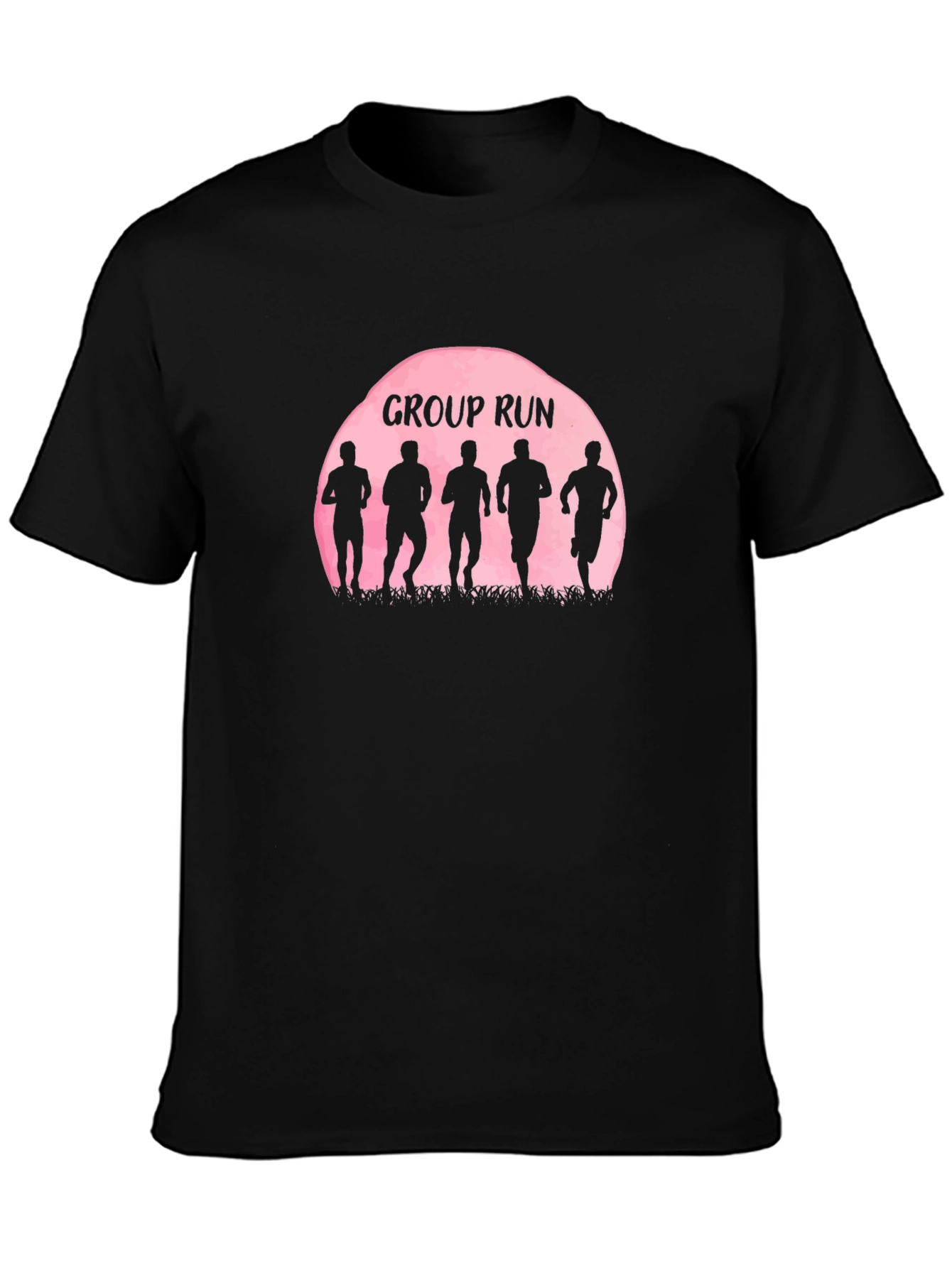 Group Run Silhouette Graphic Tee - Sporty Casual