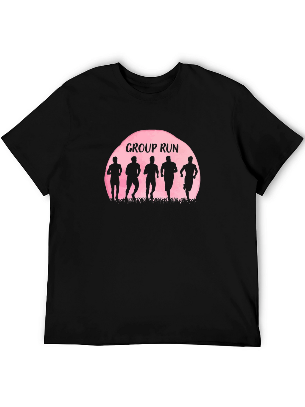 Group Run Silhouette Graphic Tee - Sporty Casual