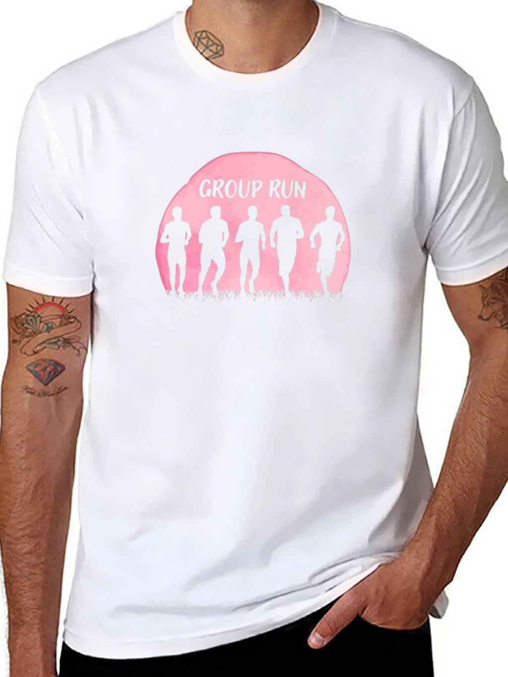 Group Run Silhouette Graphic Tee - Sporty Casual