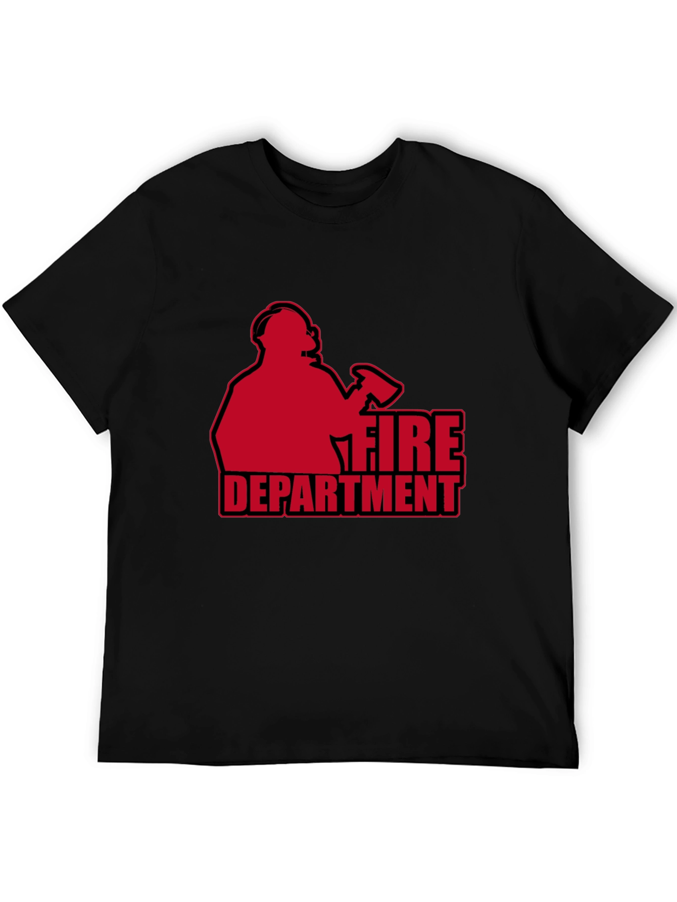 Fire Department T-Shirt - Black Graphic Tee