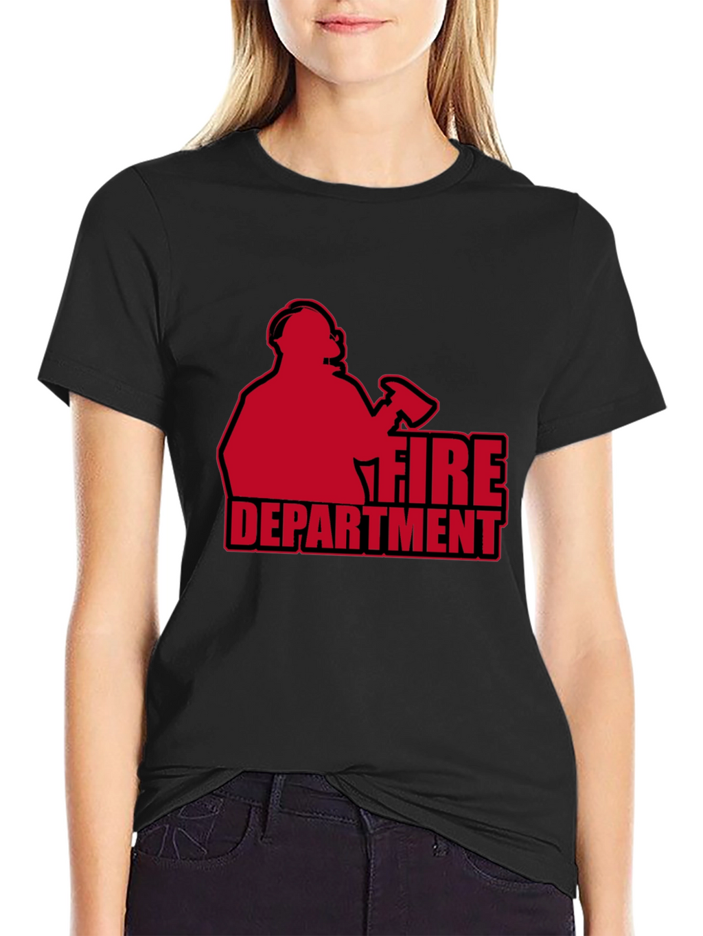 Fire Department T-Shirt - Black Graphic Tee