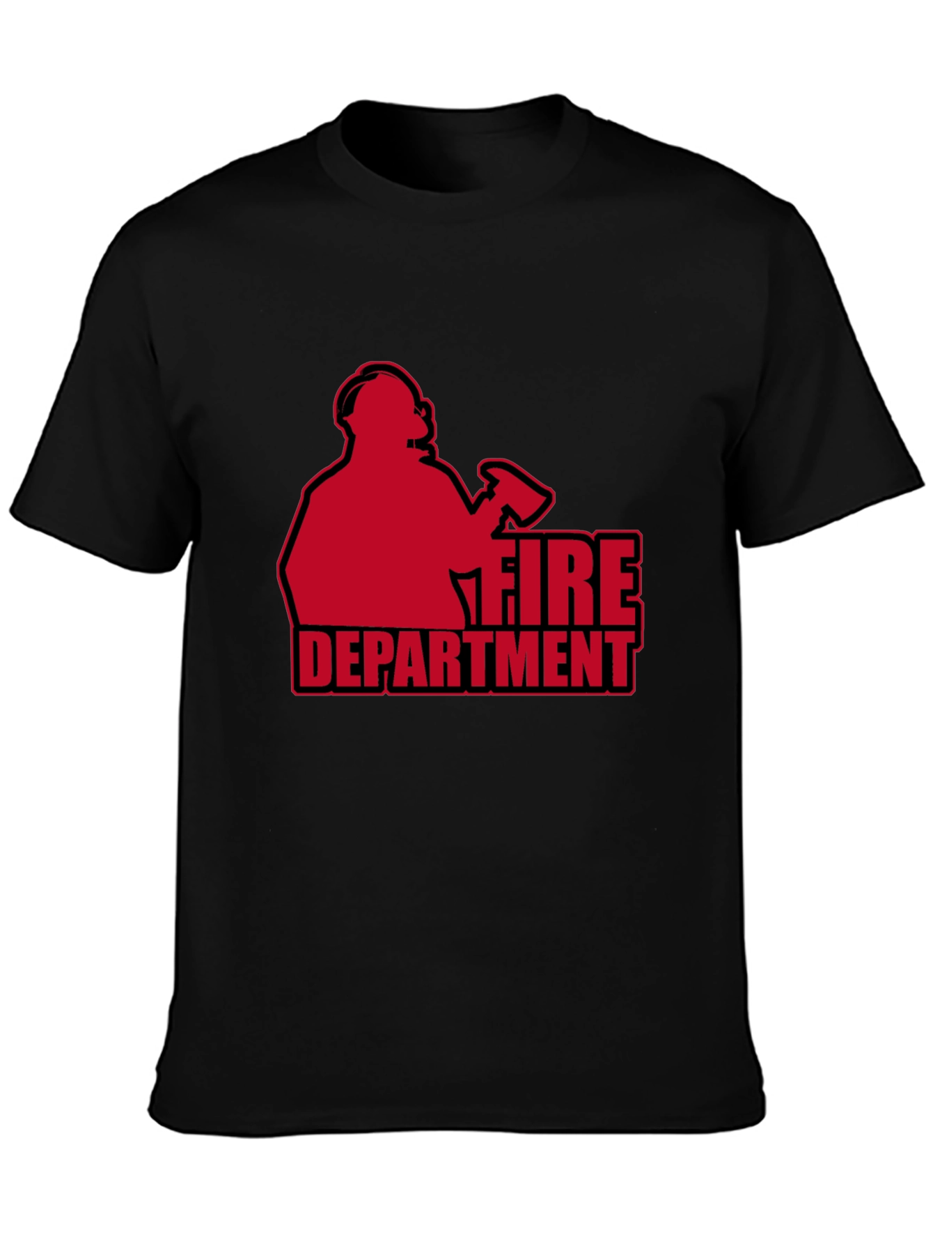 Fire Department T-Shirt - Black Graphic Tee