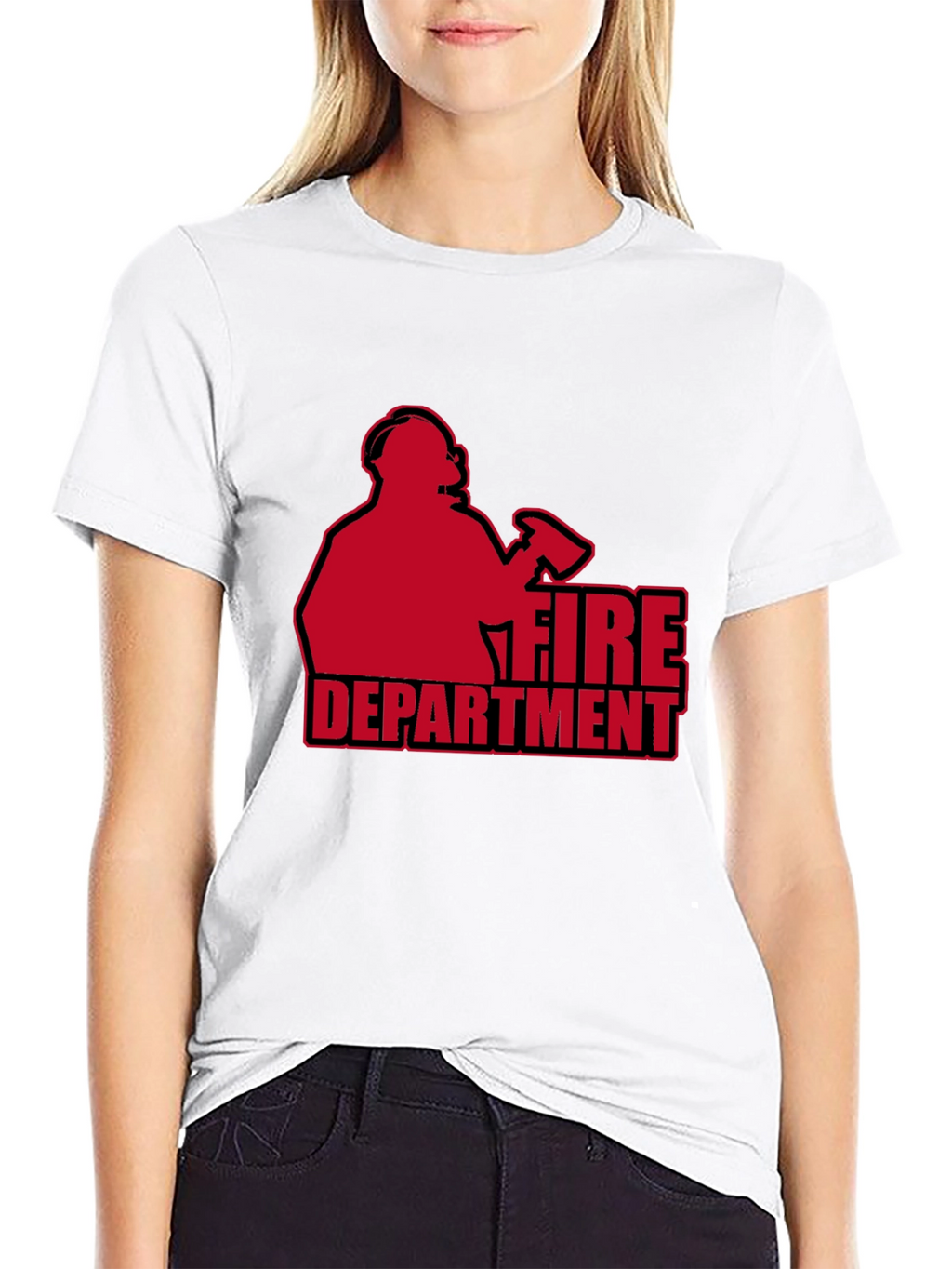 Fire Department T-Shirt - Black Graphic Tee