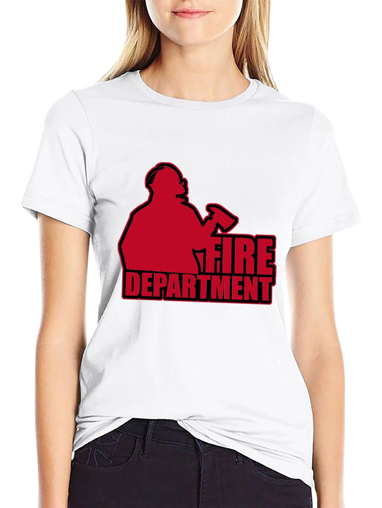 Fire Department T-Shirt - Black Graphic Tee