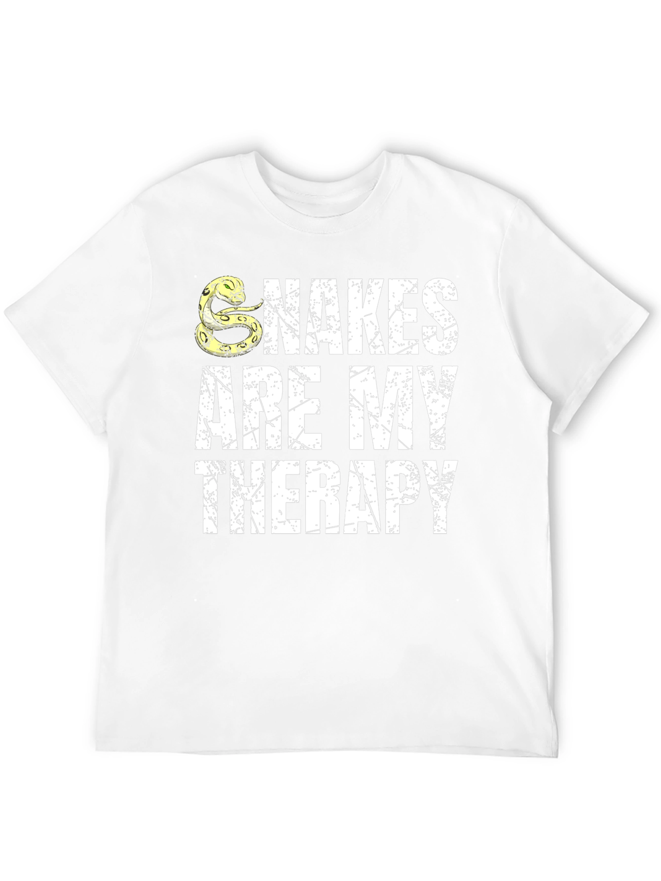 Snakes Are My Therapy Black T-Shirt