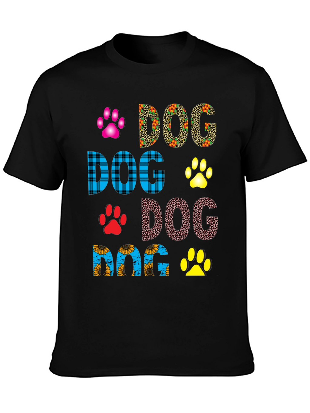 Dog Lover T-Shirt Paw Print Design Tee