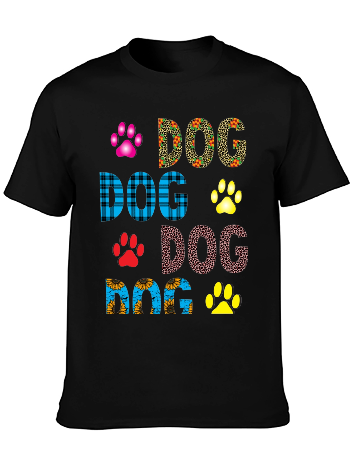 Dog Lover T-Shirt Paw Print Design Tee