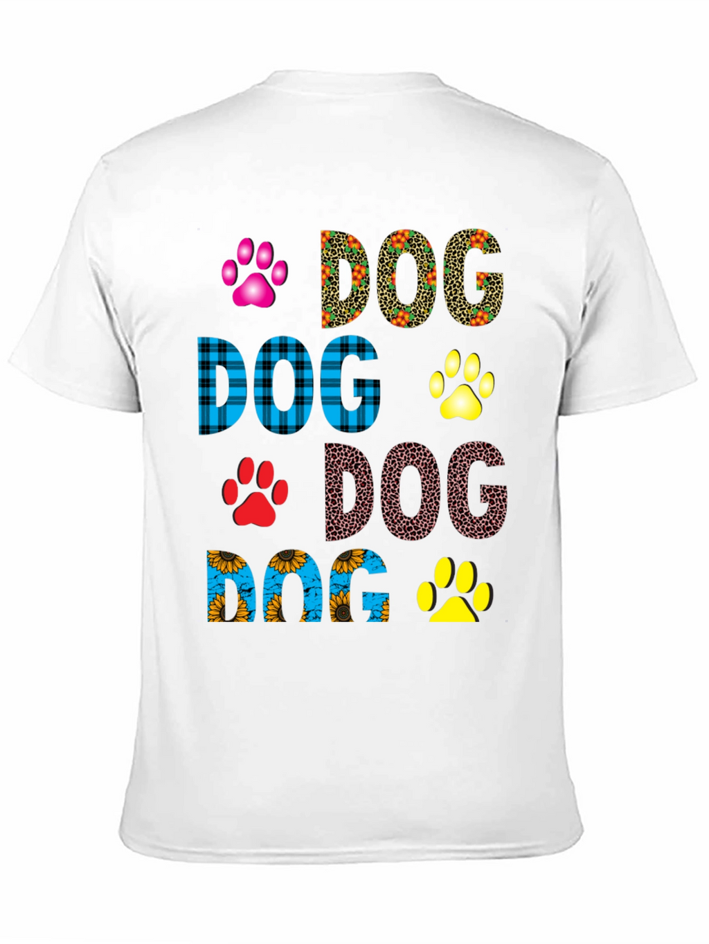 Dog Lover T-Shirt Paw Print Design Tee