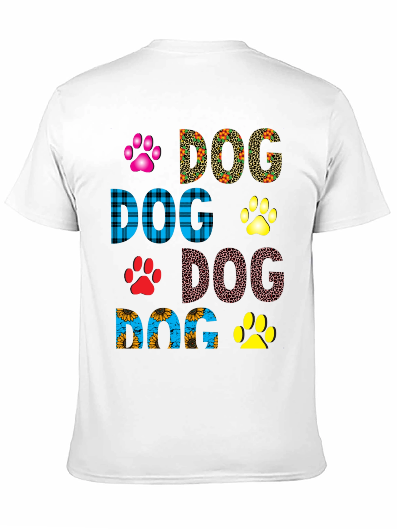 Dog Lover T-Shirt Paw Print Design Tee