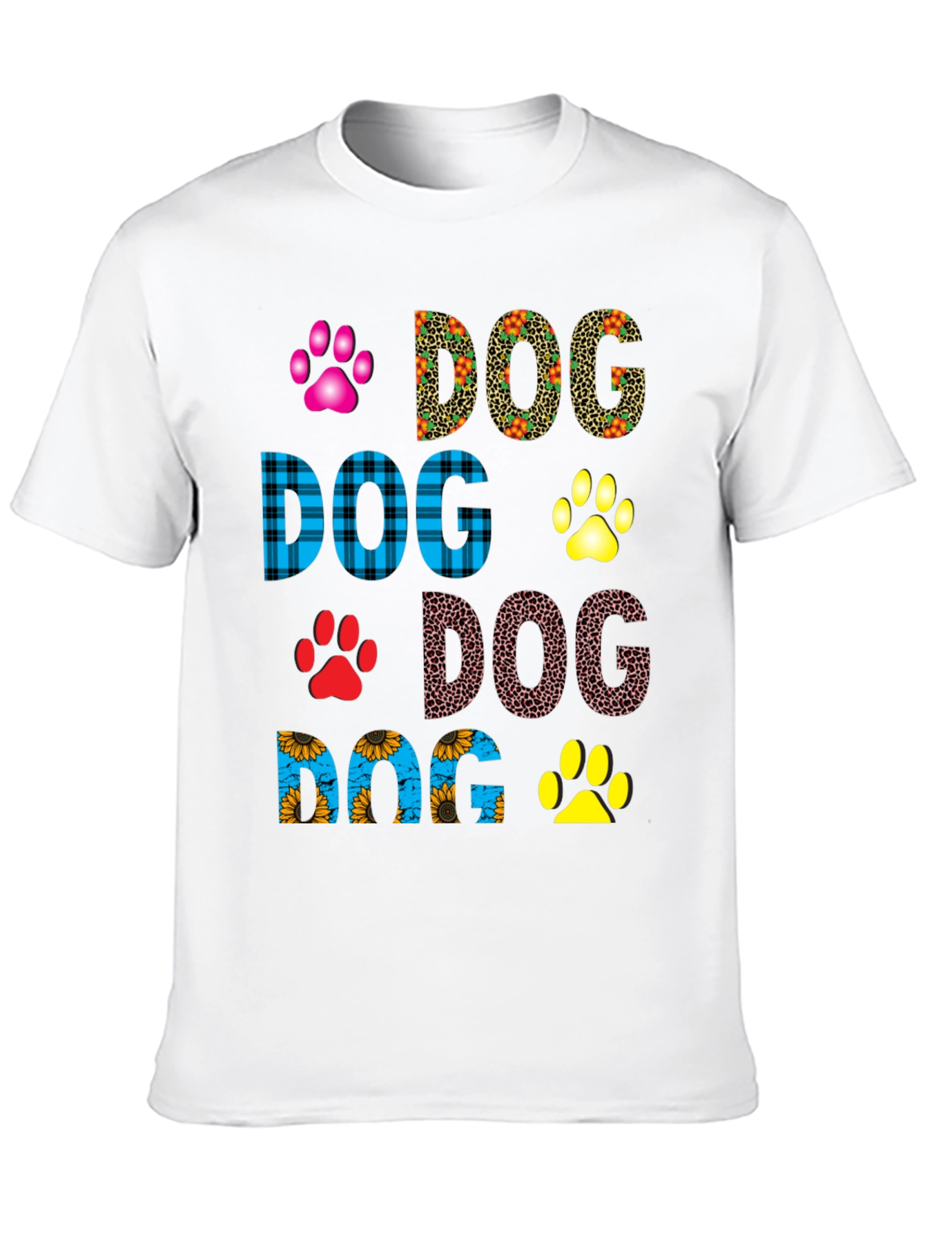 Dog Lover T-Shirt Paw Print Design Tee