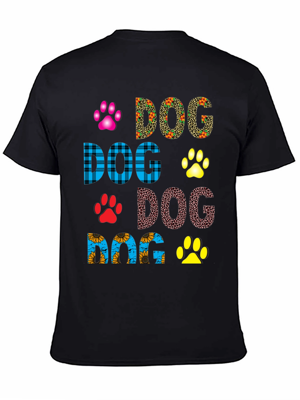 Dog Lover T-Shirt Paw Print Design Tee