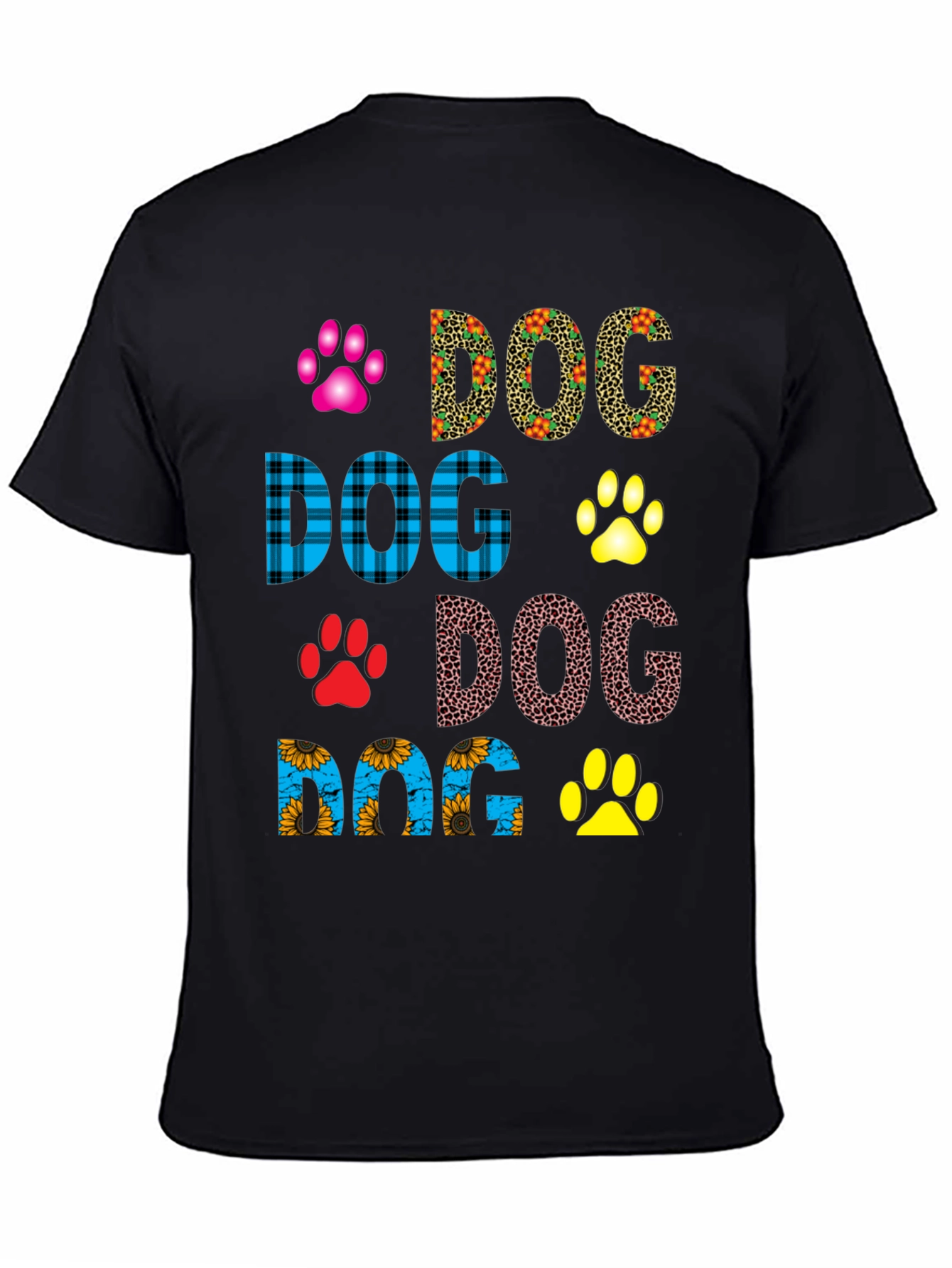 Dog Lover T-Shirt Paw Print Design Tee