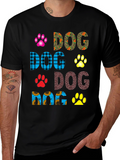 Dog Lover T-Shirt Paw Print Design Tee