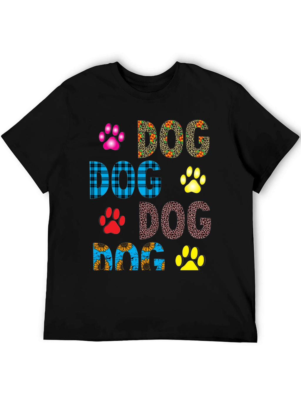 Dog Lover T-Shirt Paw Print Design Tee