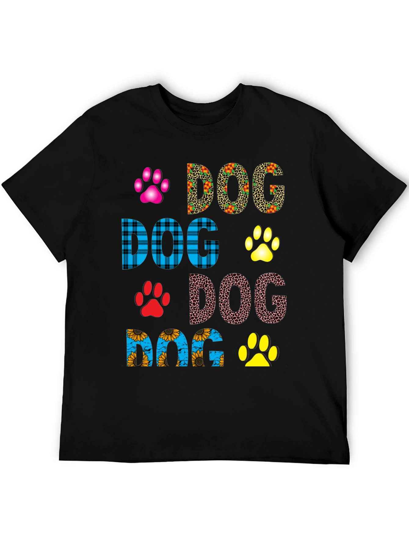 Dog Lover T-Shirt Paw Print Design Tee