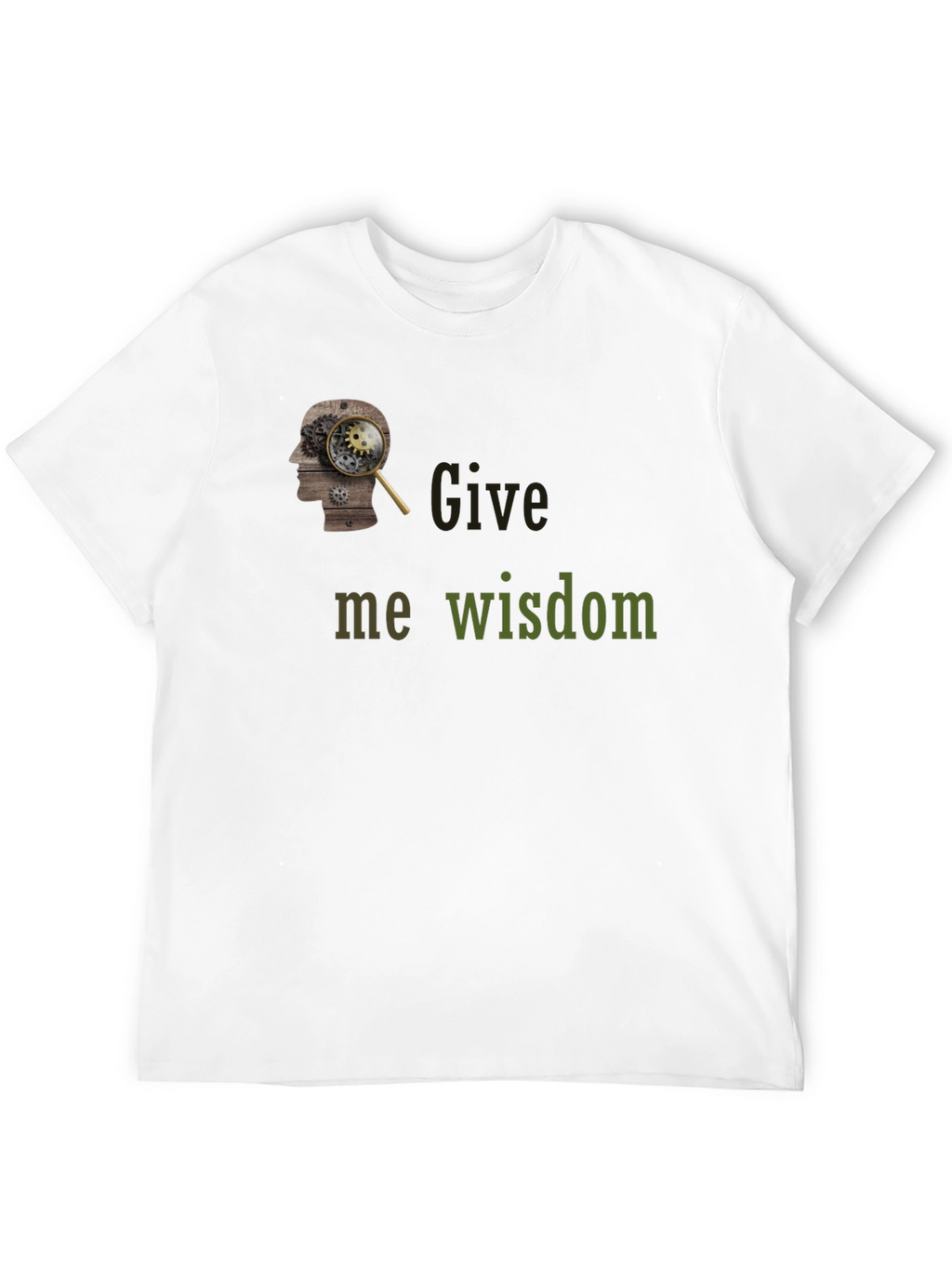 Give Me Wisdom Graphic T-Shirt - Black