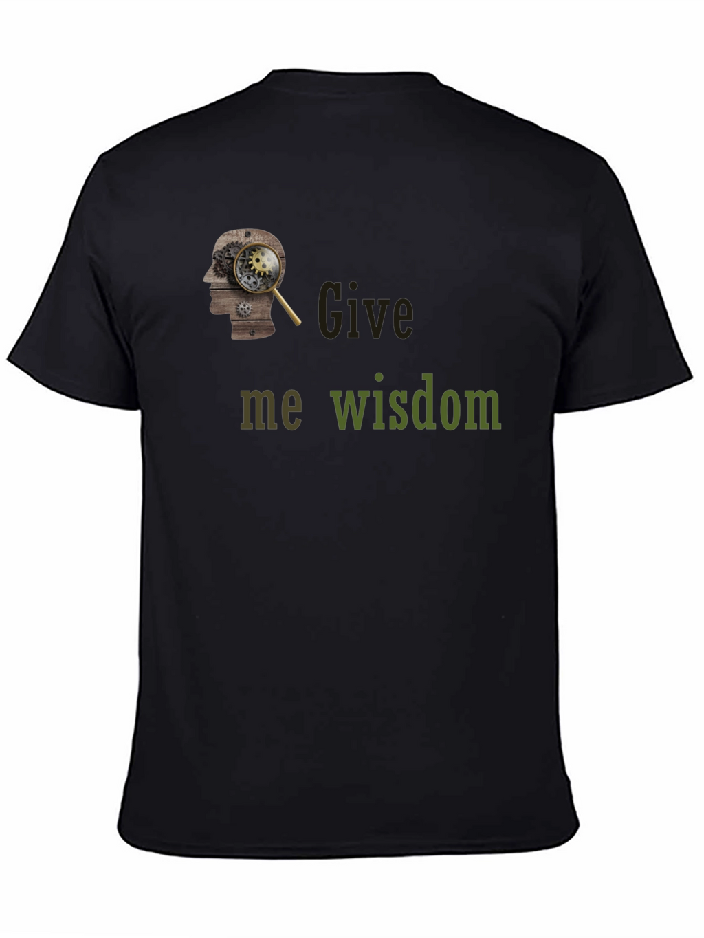 Give Me Wisdom Graphic T-Shirt - Black