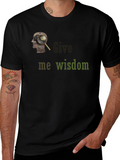 Give Me Wisdom Graphic T-Shirt - Black