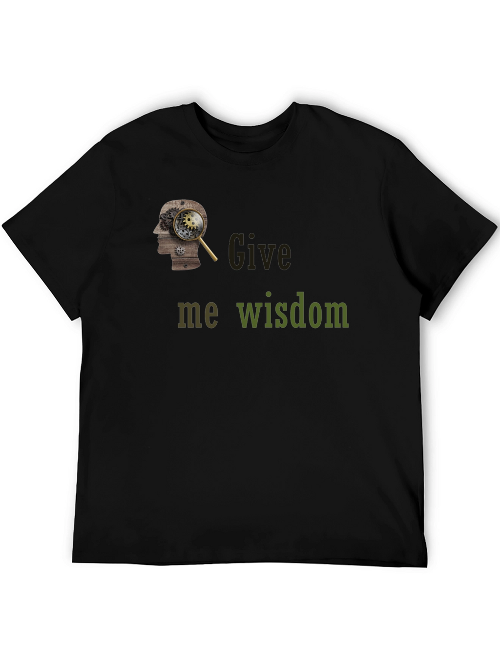 Give Me Wisdom Graphic T-Shirt - Black