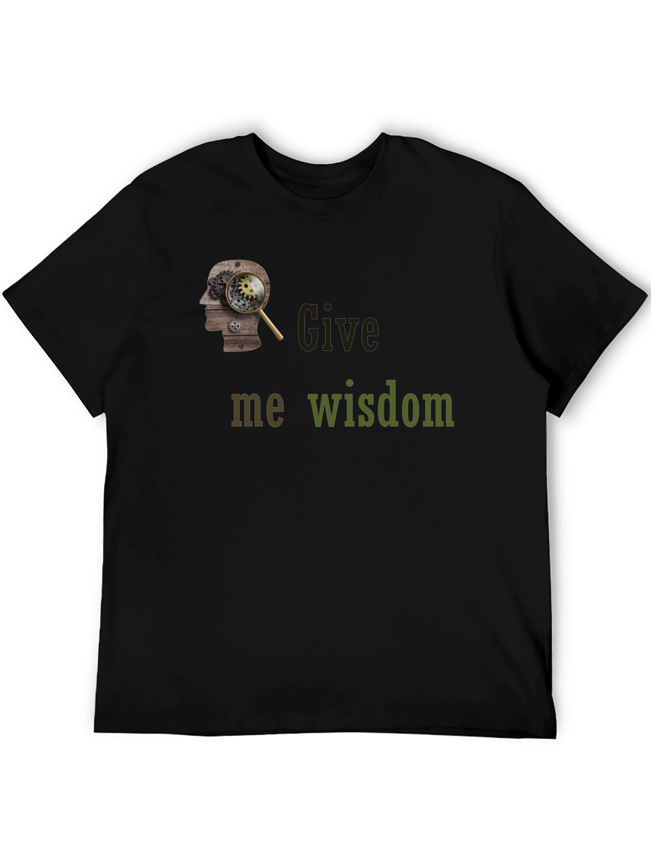 Give Me Wisdom Graphic T-Shirt - Black