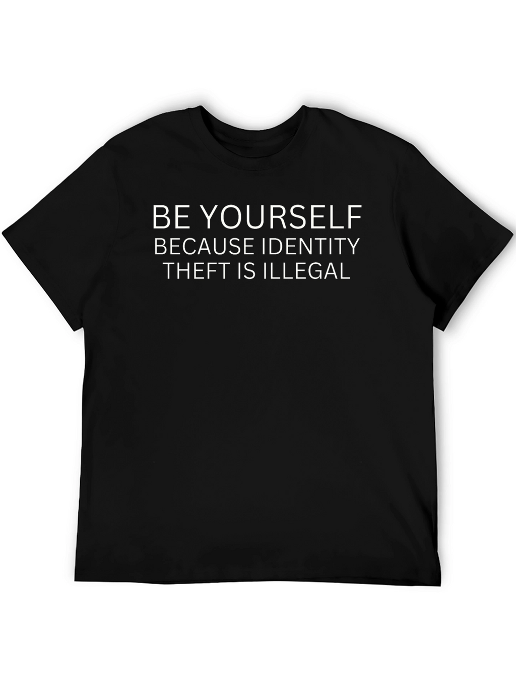 Be Yourself Graphic Tee - Black Cotton Blend