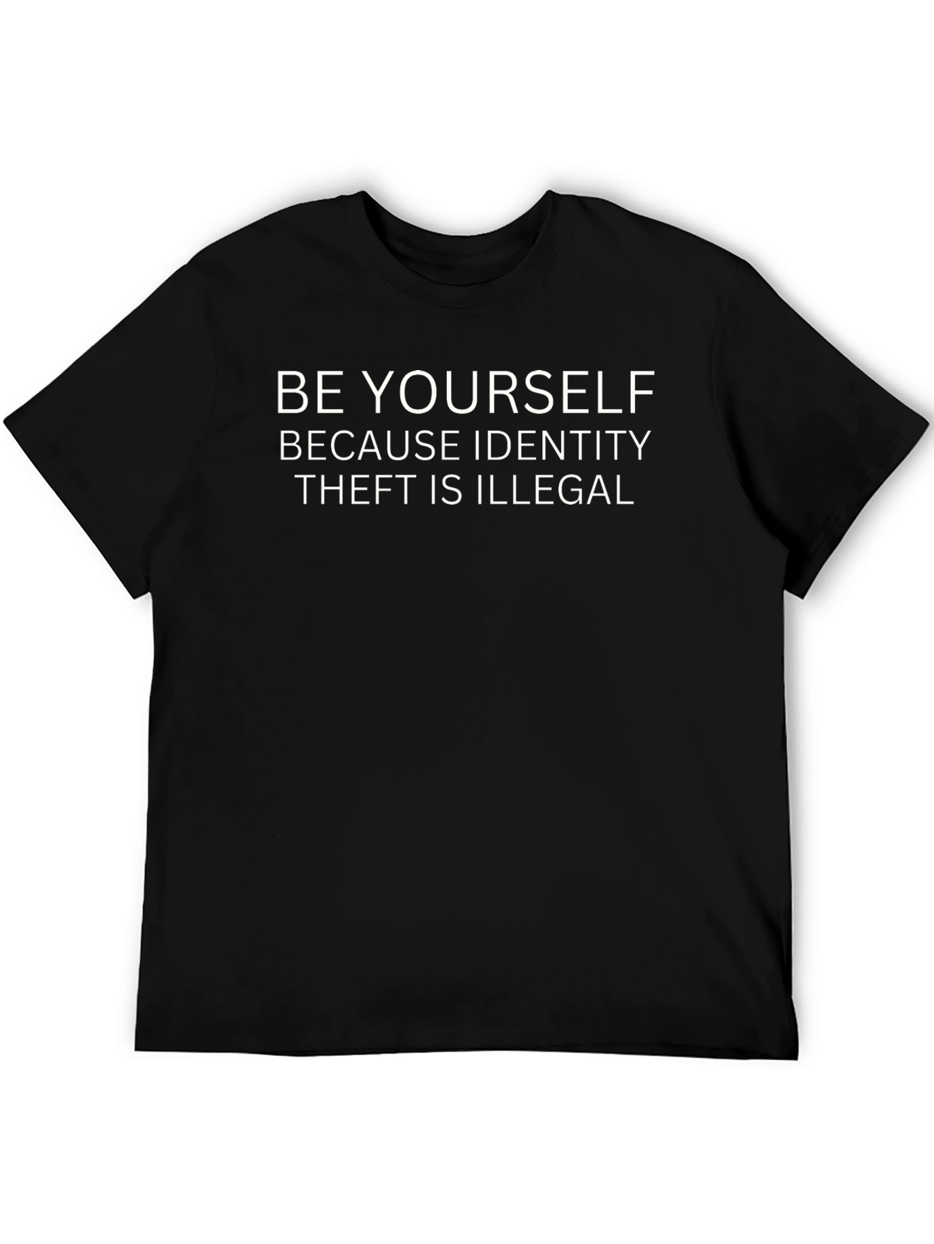 Be Yourself Graphic Tee - Black Cotton Blend
