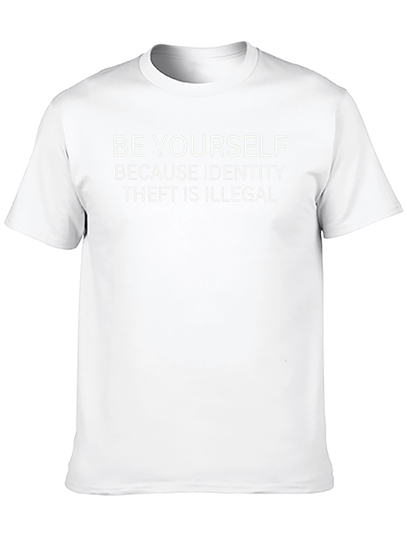 Be Yourself Graphic Tee - Black Cotton Blend
