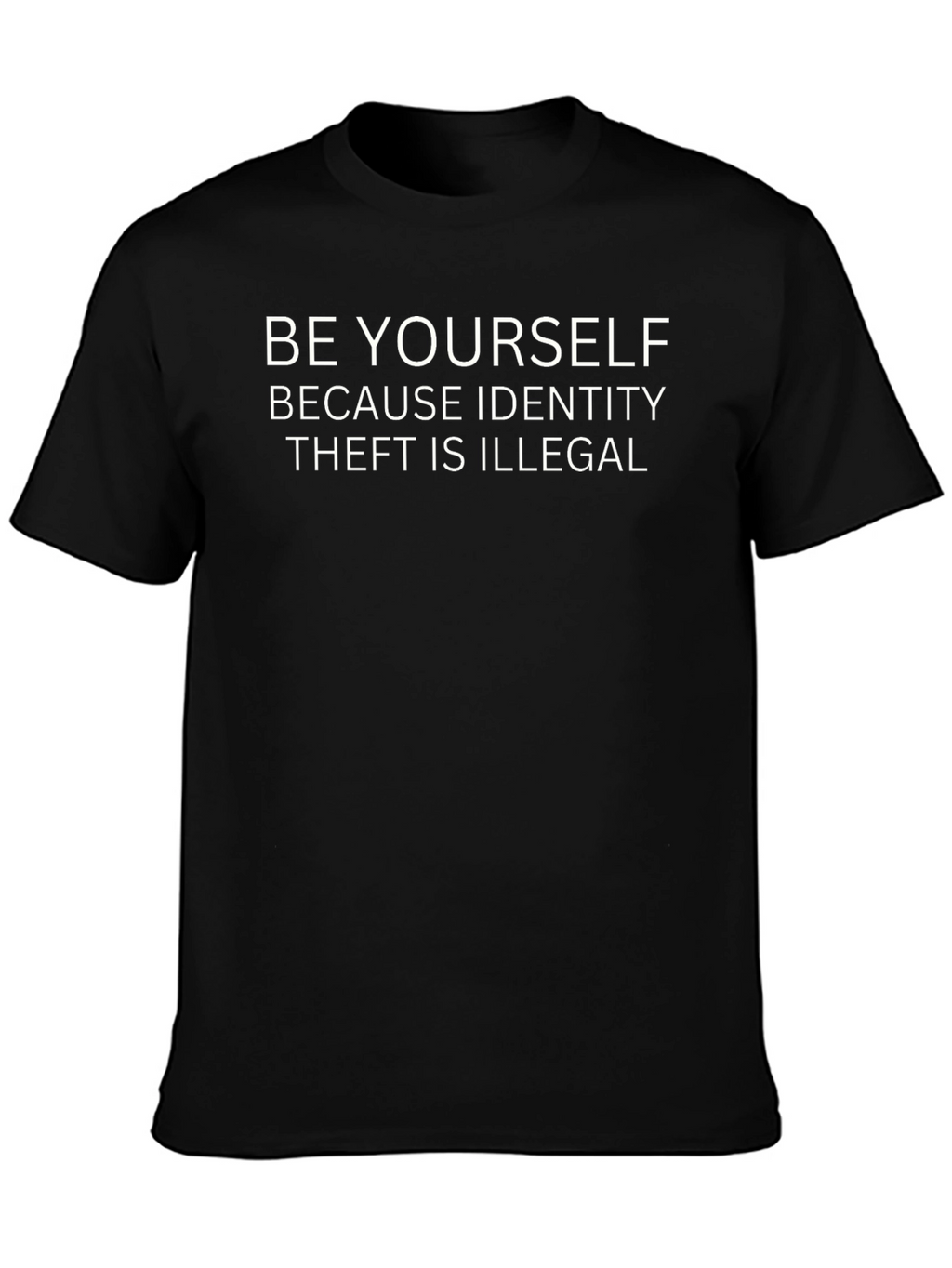 Be Yourself Graphic Tee - Black Cotton Blend