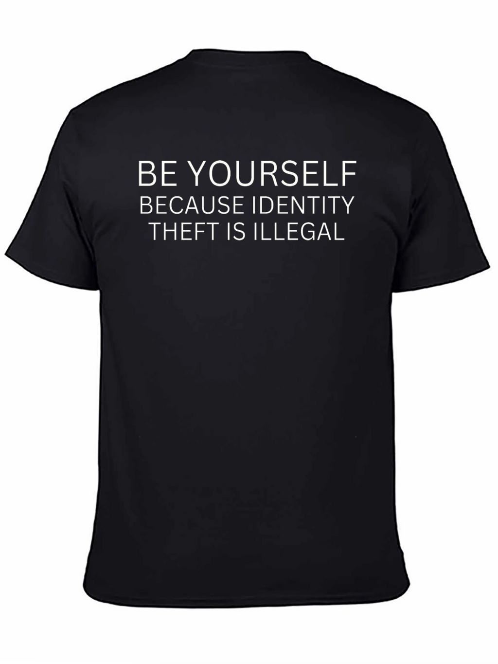 Be Yourself Graphic Tee - Black Cotton Blend