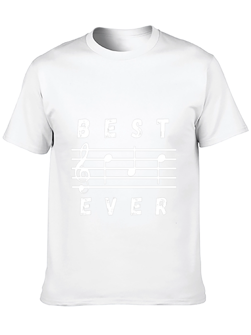 Best Ever Music Notes Black Graphic T-Shirt