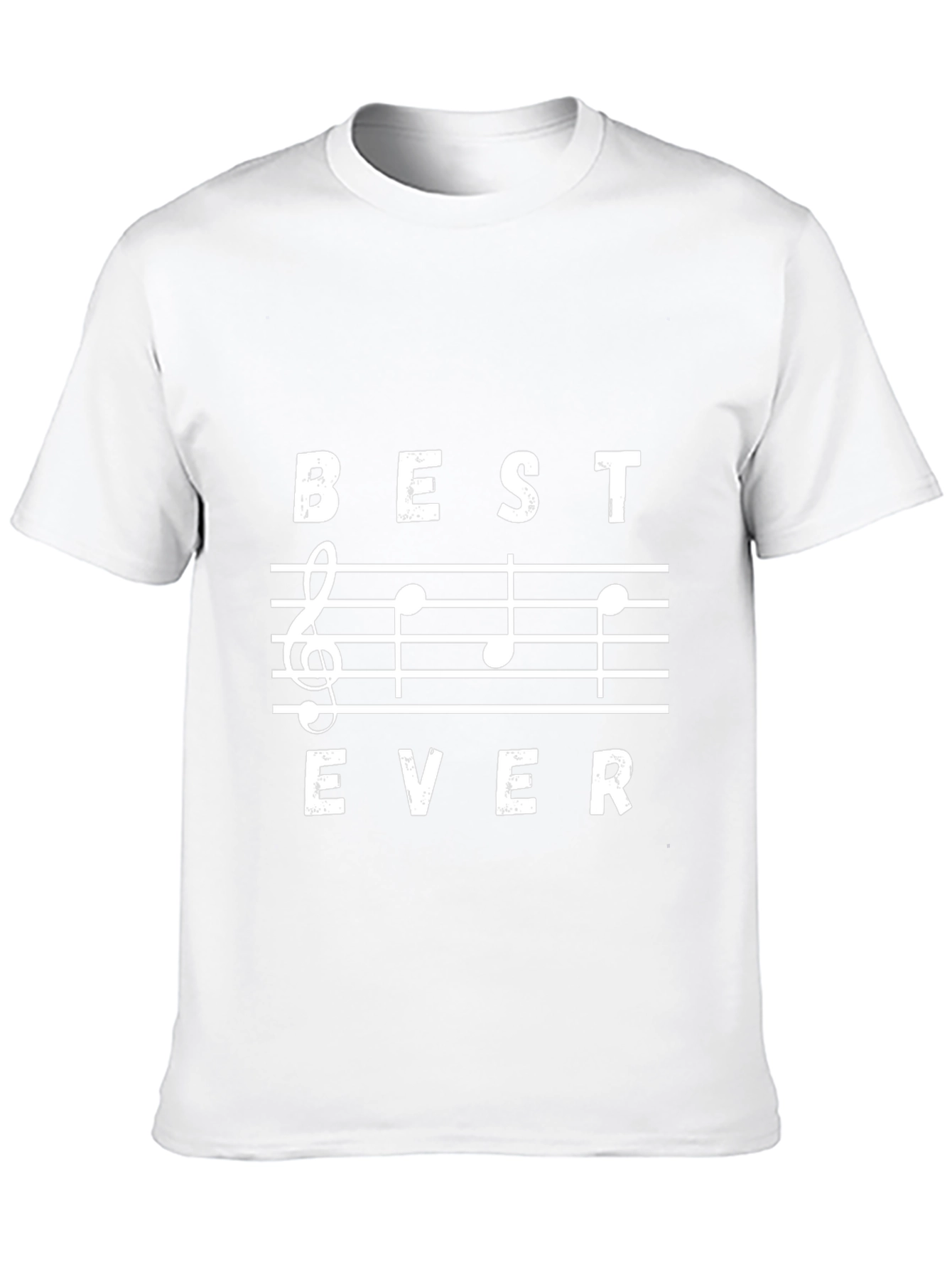 Best Ever Music Notes Black Graphic T-Shirt
