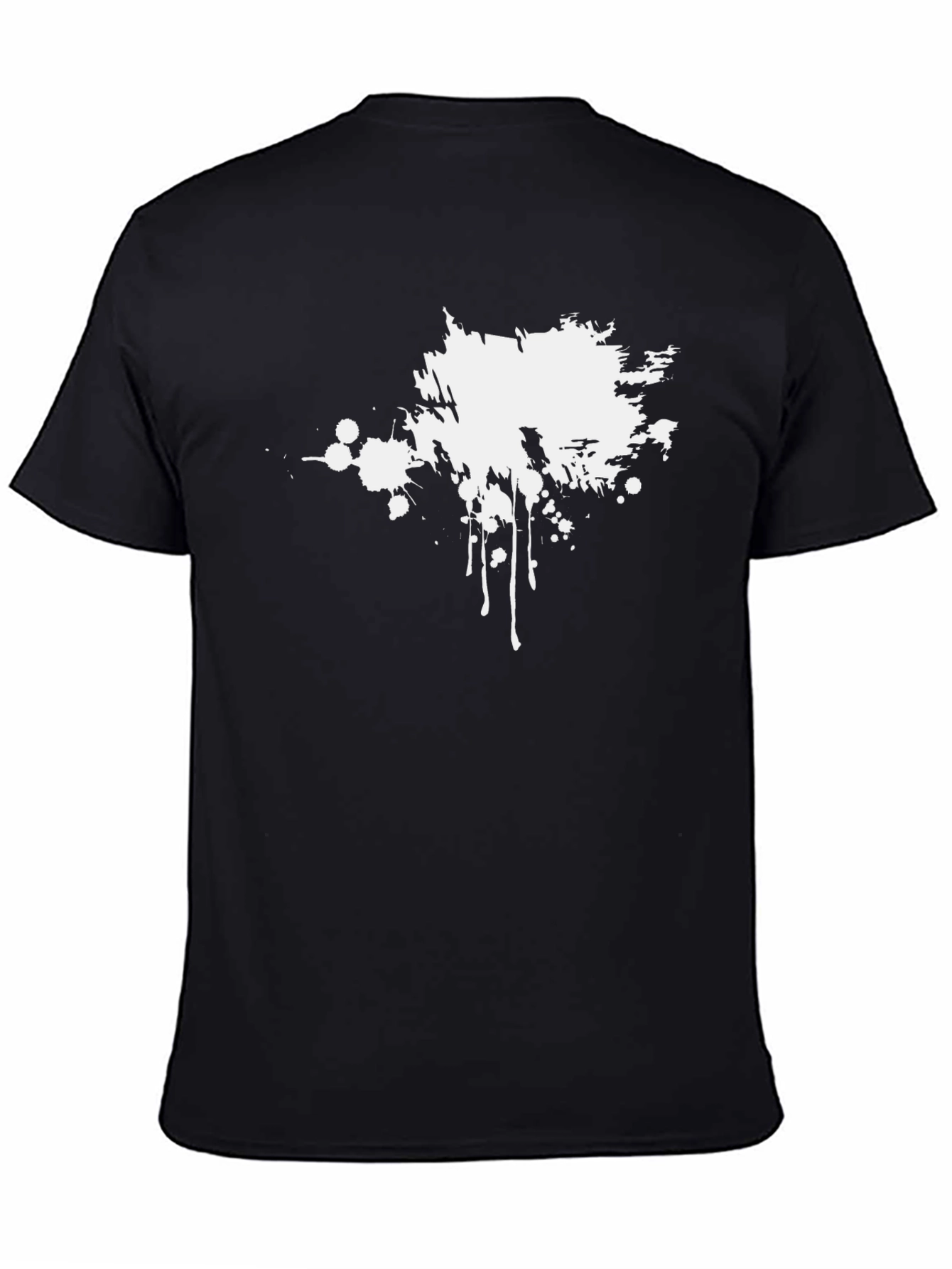Abstract Splatter Graphic Tee - Mens Black T-Shirt