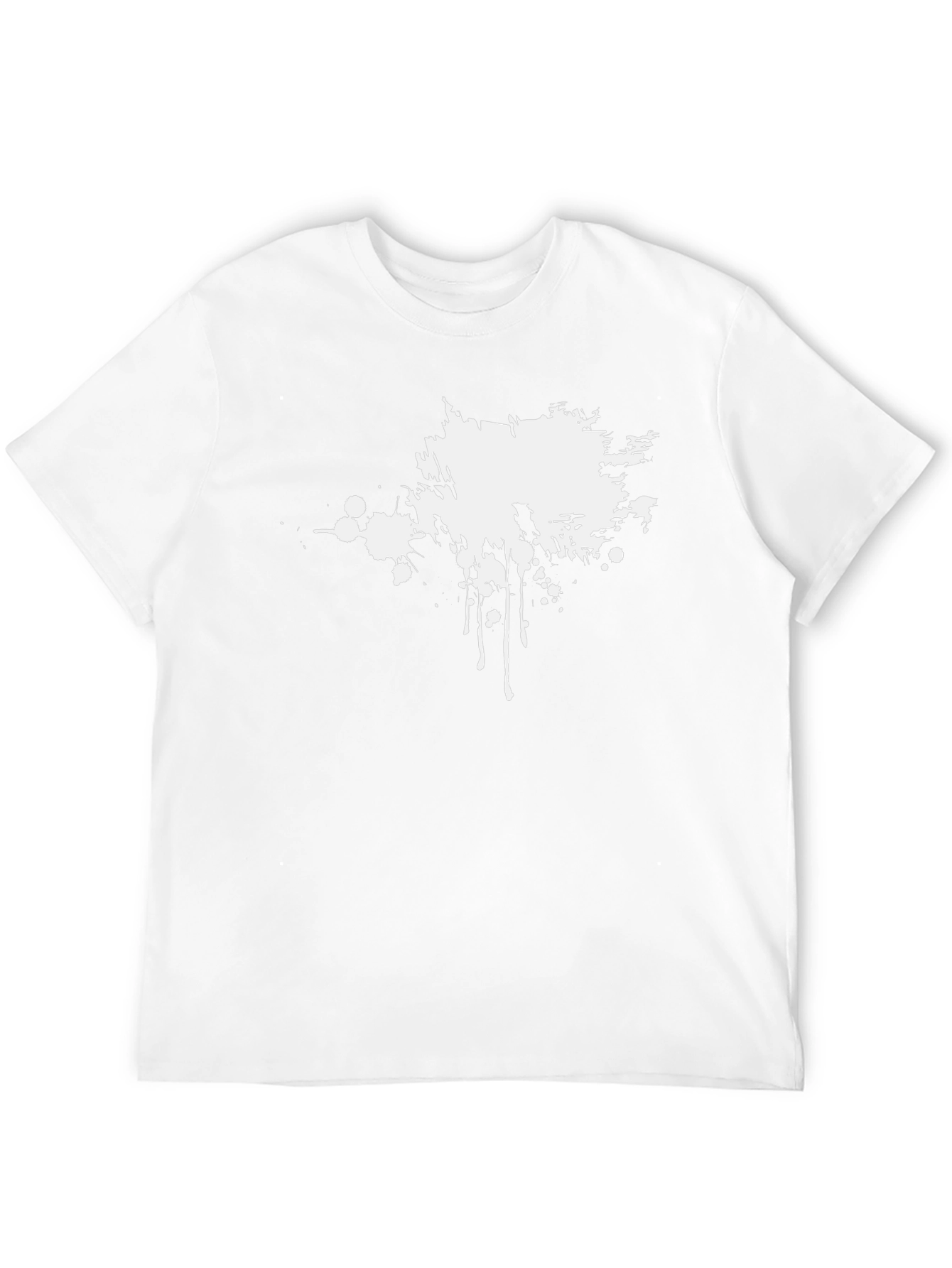 Abstract Splatter Graphic Tee - Mens Black T-Shirt