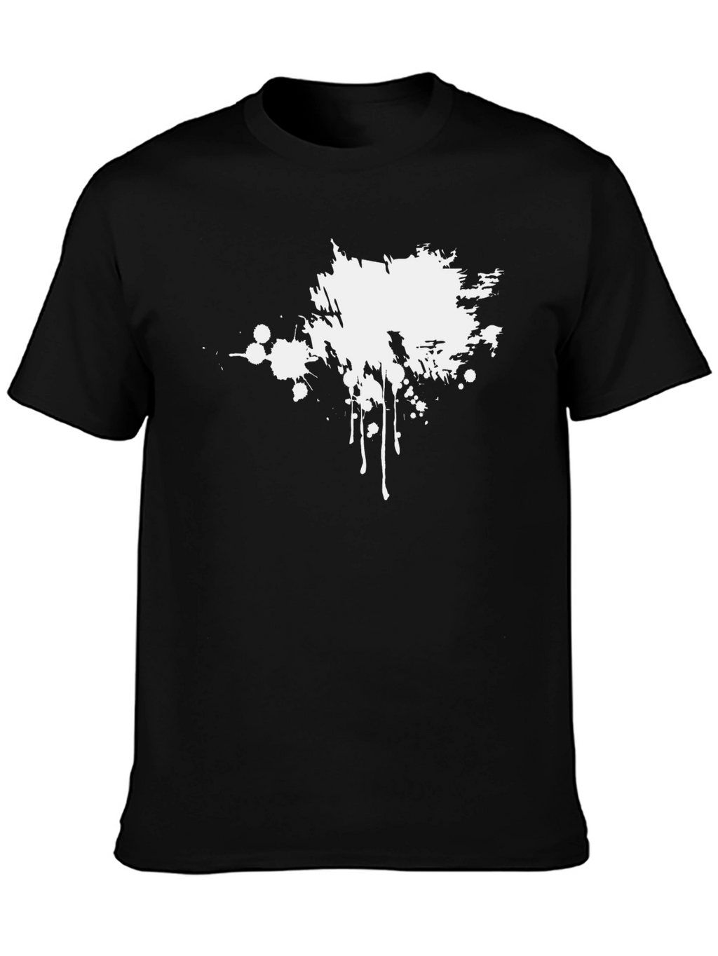 Abstract Splatter Graphic Tee - Mens Black T-Shirt
