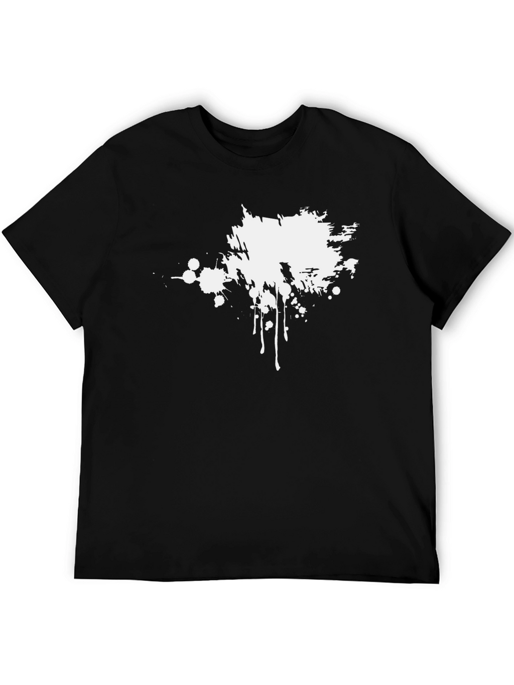 Abstract Splatter Graphic Tee - Mens Black T-Shirt