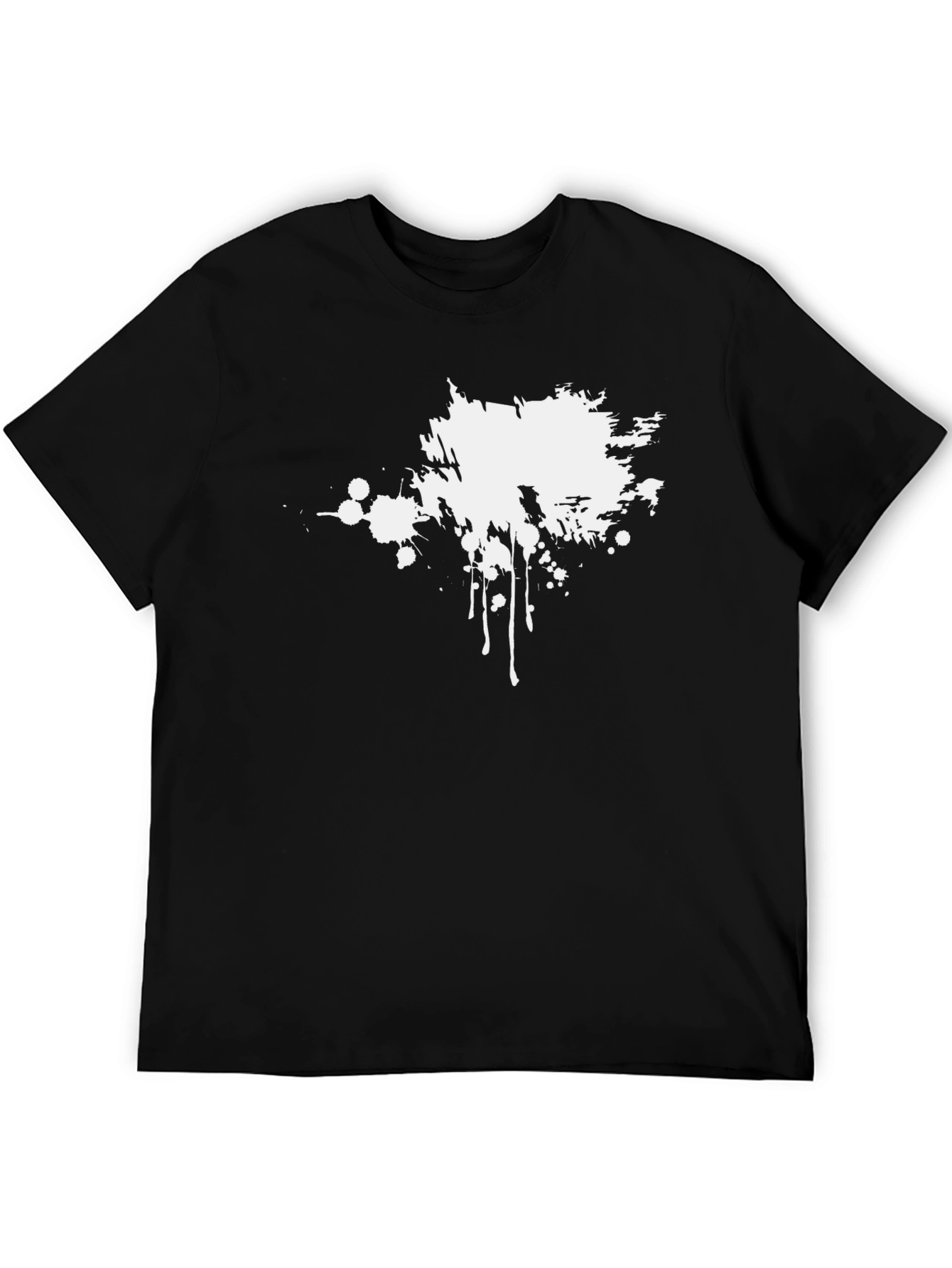 Abstract Splatter Graphic Tee - Mens Black T-Shirt
