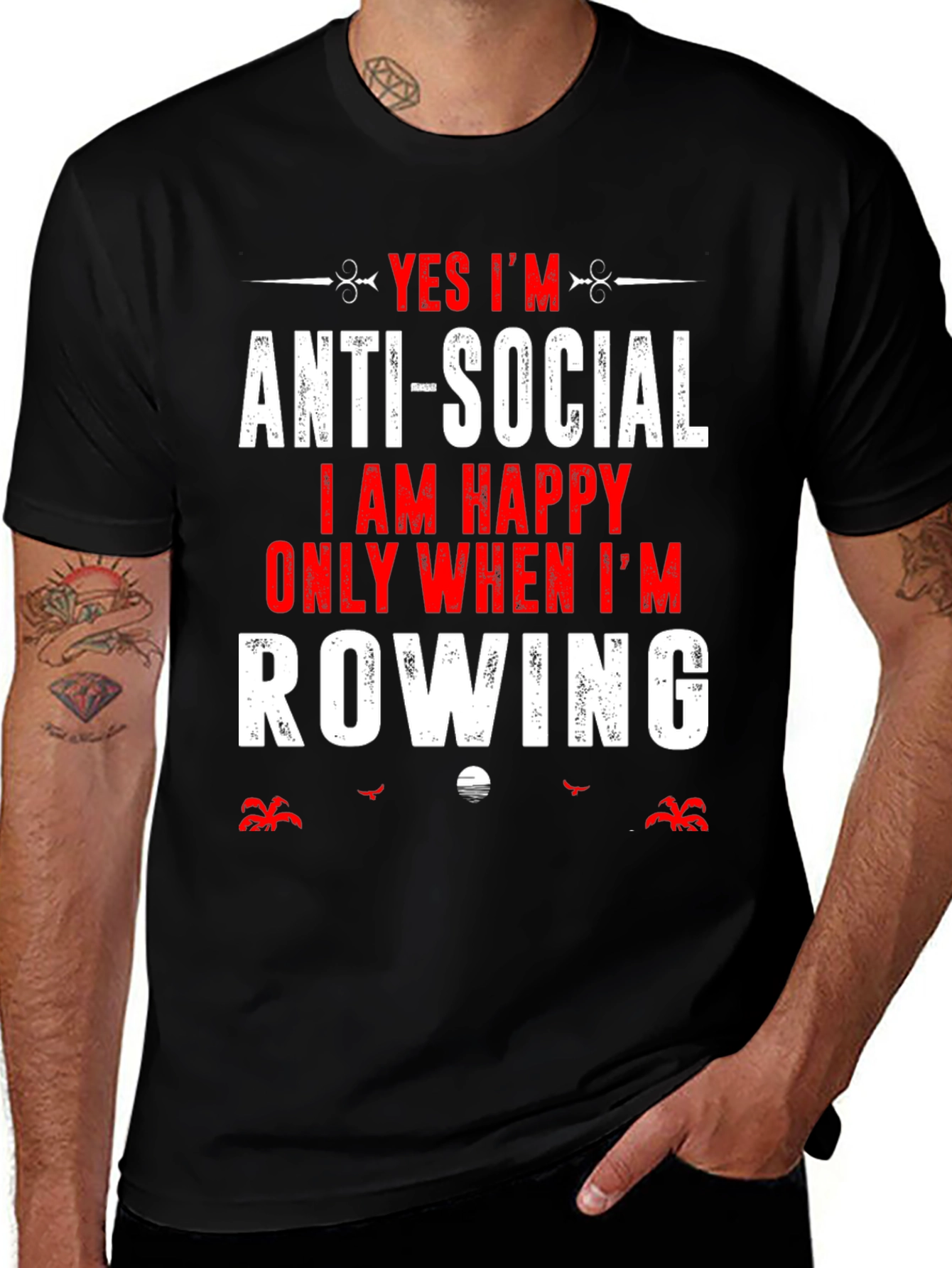 Anti-Social Row Boat T-Shirt