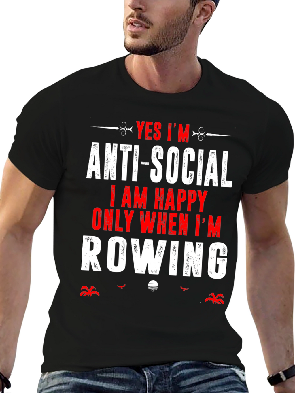 Anti-Social Row Boat T-Shirt