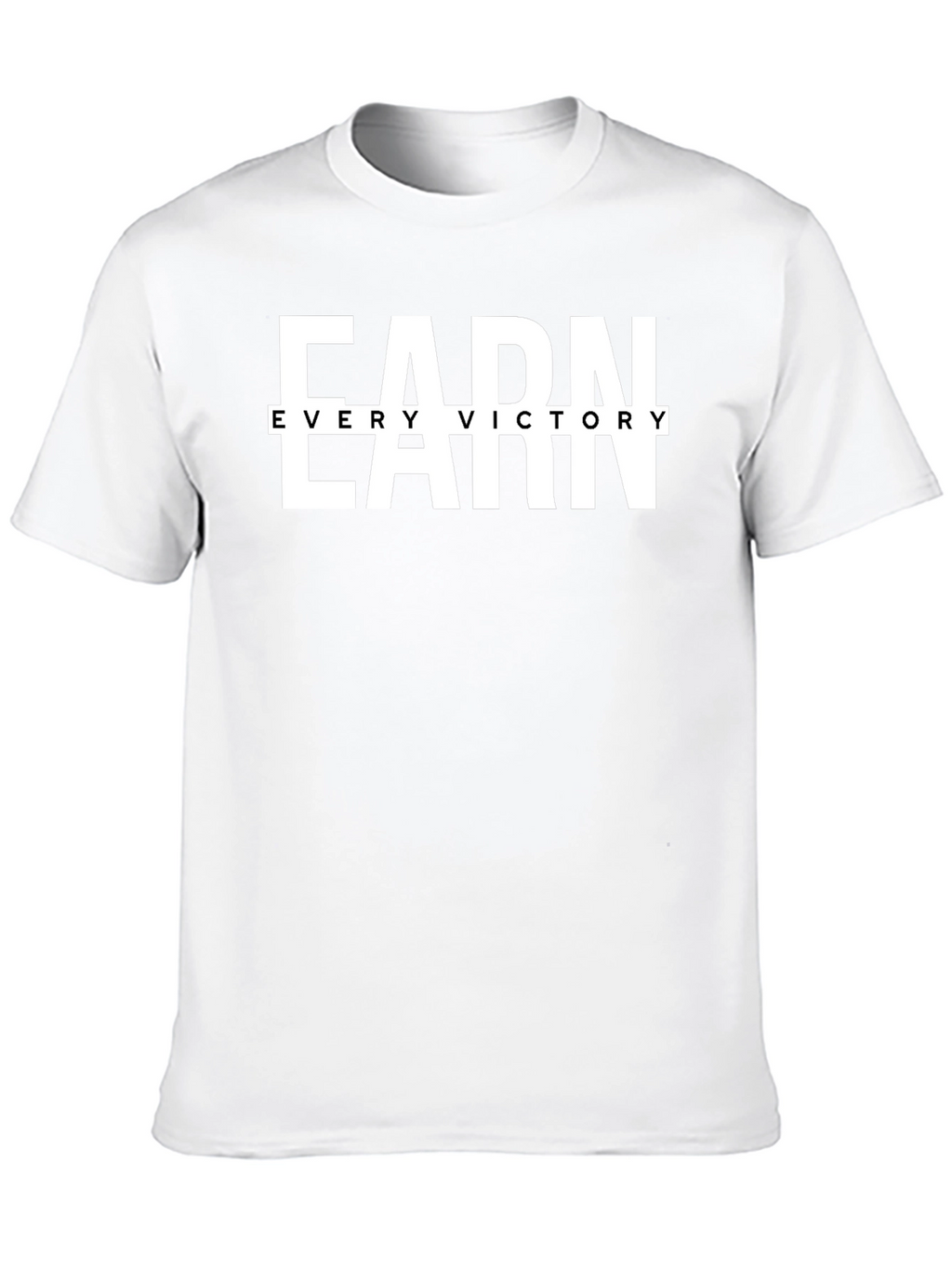 Earn Every Victory Mens Black Graphic Tee