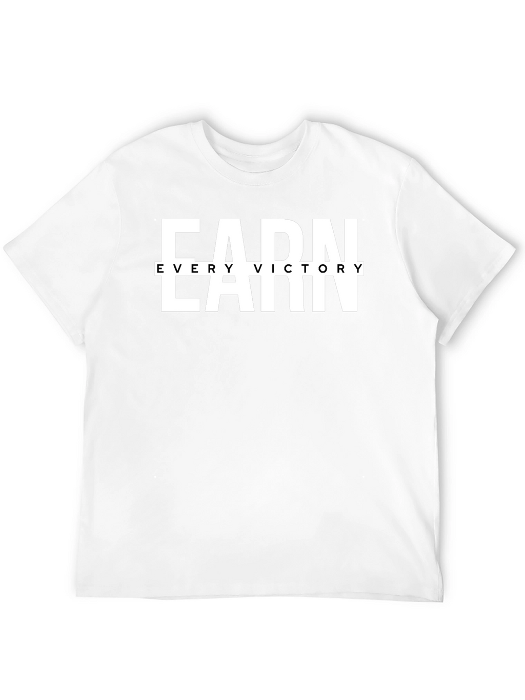 Earn Every Victory Mens Black Graphic Tee